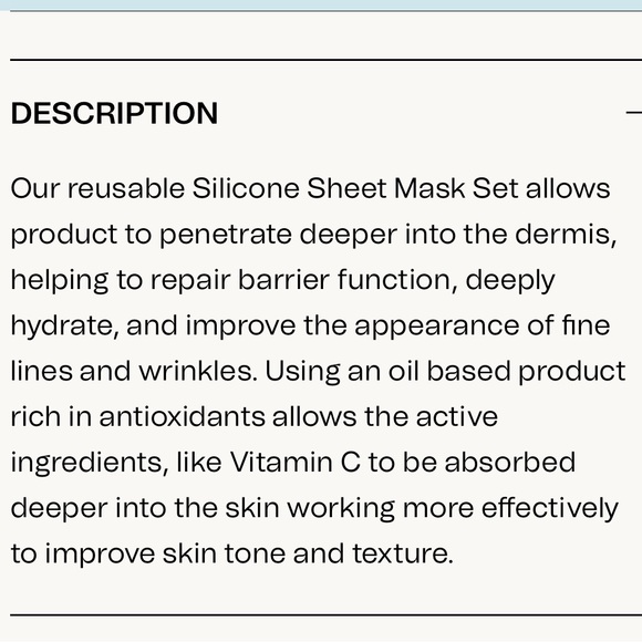 NIB Province Apothecary Reusable Silicone Sheet Mask Set For Face + Eyes - Picture 2 of 2